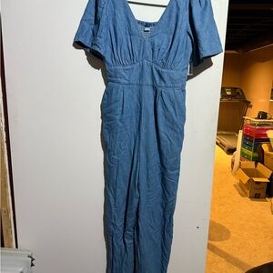 Old Navy Light Blue Denim Jumpsuit